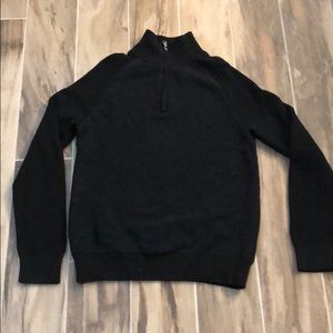 Men’s black half zip sweater